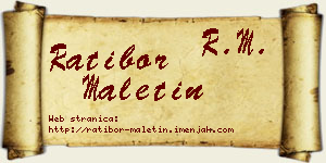Ratibor Maletin vizit kartica